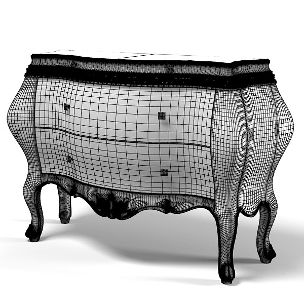 3d epoque chest drawers - EPOQUE chest of drawers commode sideboard glamour classic baroque by shop3ds